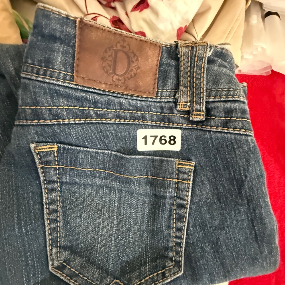 Democracy Jeggings Womens Size 2 Dark Wash Slim Leg Raw Hem Denim Jeans 1768 - Picture 7 of 7